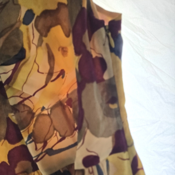 Silk Floral Watercolor BR Dress EUC - Picture 8 of 11